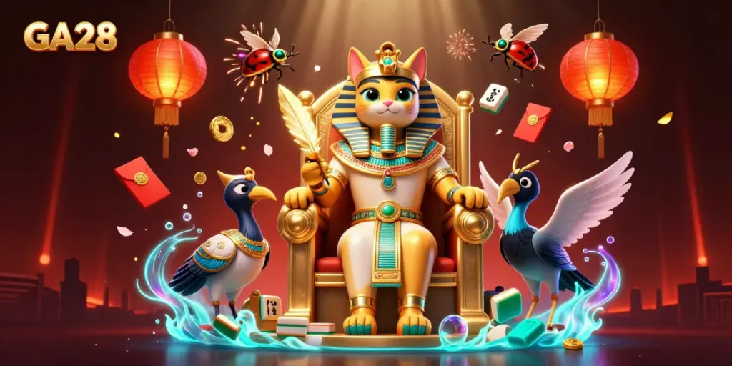 Experience thrilling gameplay at GA28's dynamic online casino, featuring engaging characters and vibrant game elements.