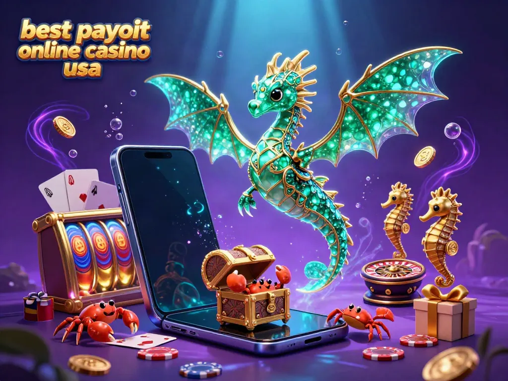 Experience the best payout online casino usa with our vibrant underwater scene filled with games and treasures.