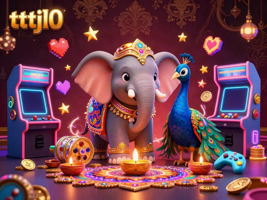 Experience thrilling action with the colorful tttjl0 gaming scene, featuring vibrant slot machines and engaging casino elements.