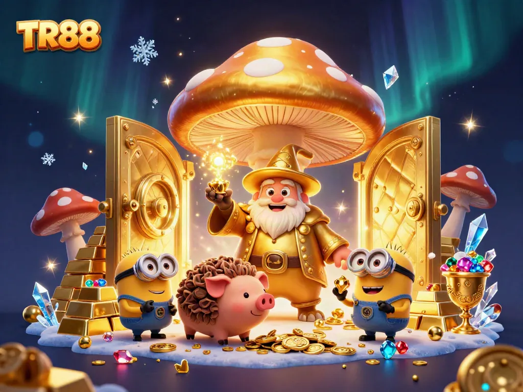 Experience the enchanting world of TR88 where magic and treasures intertwine in a fantasy casino atmosphere.