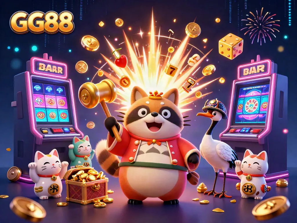 Engage with the exciting GG88 online casino featuring vibrant characters and dynamic gaming elements.