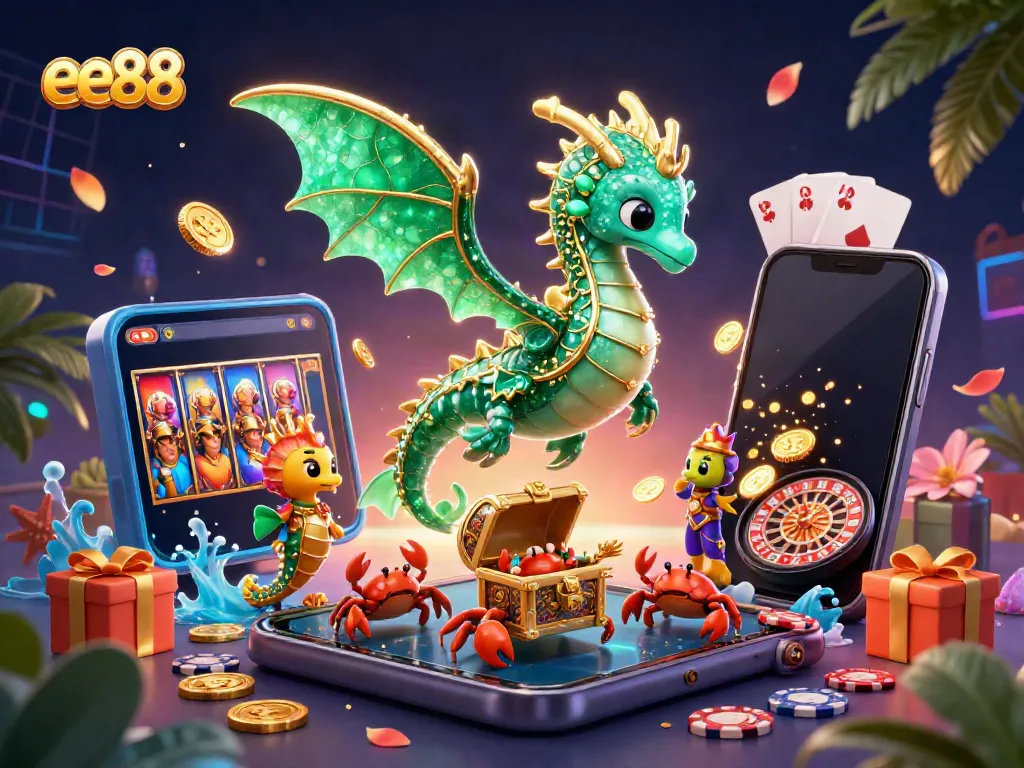 Experience the excitement of ee88 with vibrant casino elements and magical underwater characters.