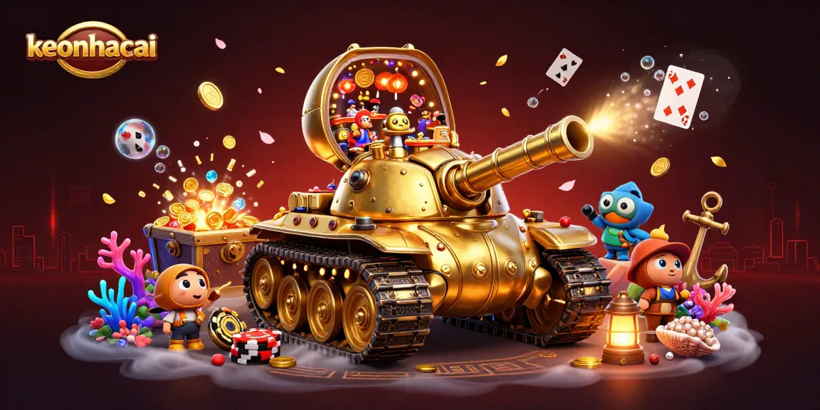 Experience the excitement of betting with keonhacai in a lively casino-themed scene.